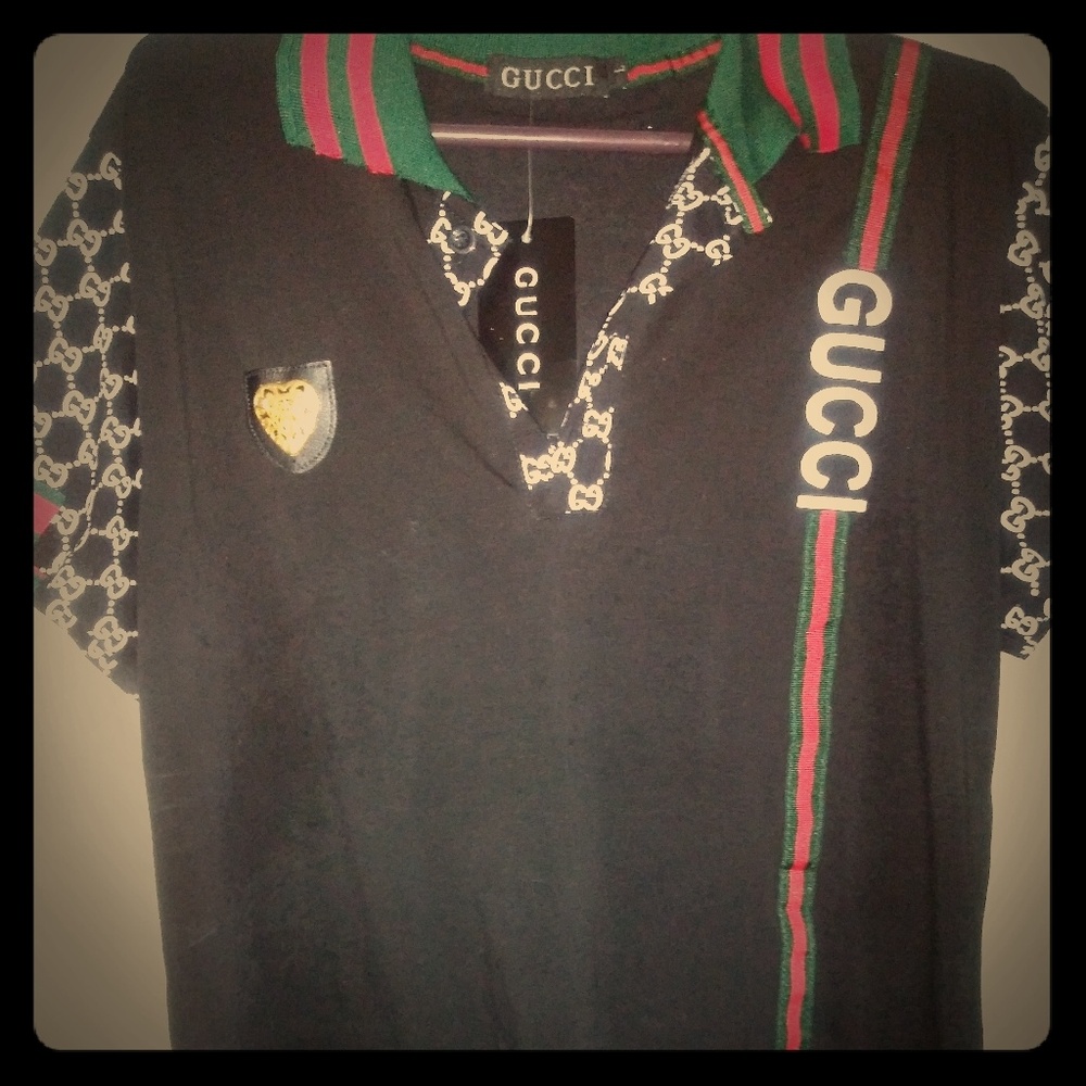 L Designer 3 button Polo Shirt